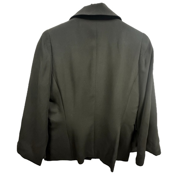 Max Studio Special Edition Silk Wool Slit Sleeve Black Blazer Jacket Womens 4 - Picture 10 of 16